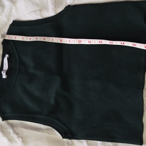 Zara Deep Green Sleeveless Crop Top - Picture 5 of 5